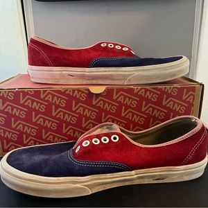 Vans suede primary tricolor shoes